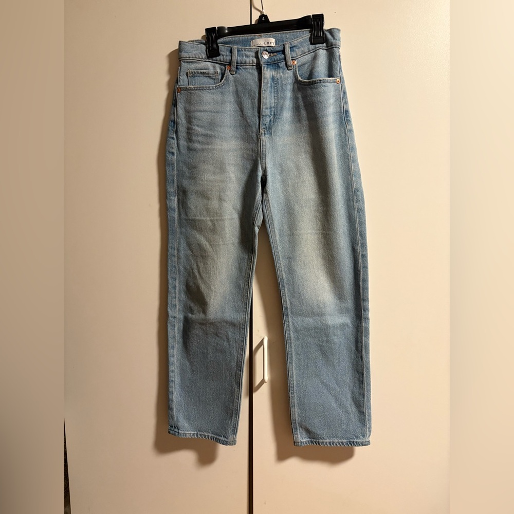 LOFT Classic Blue Denim Pants, Loft The Straight 25/0